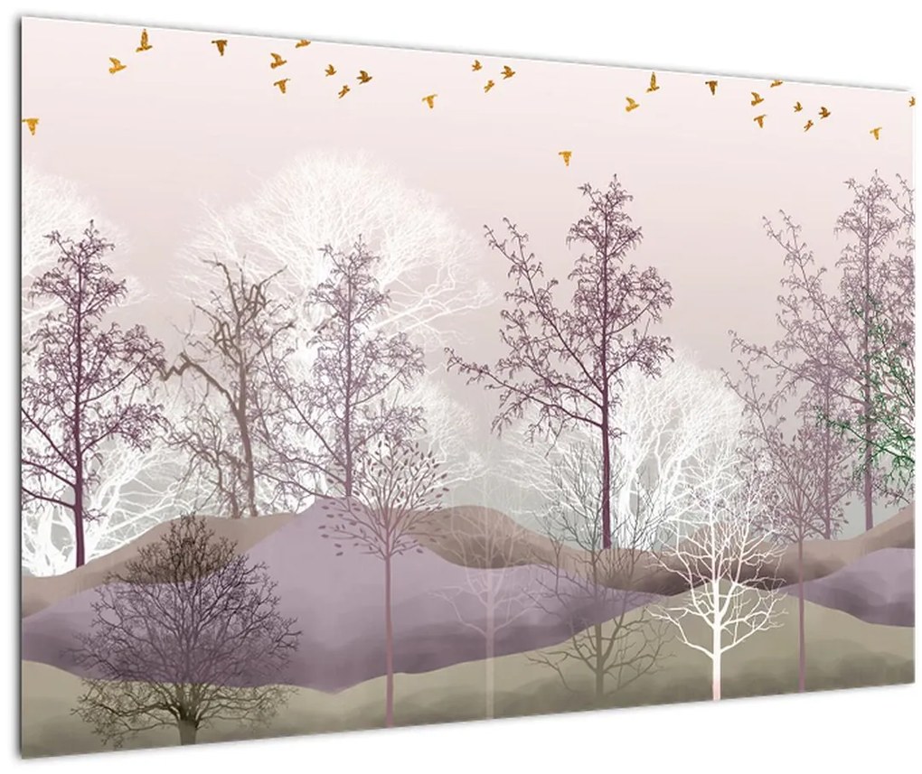 Tablou cu pădure (90x60 cm)