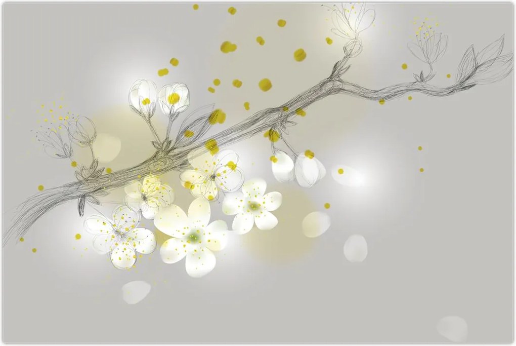 Tablou - Crenguțe înflorite (90x60 cm)