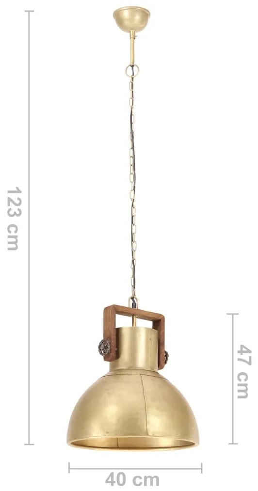 Lampa suspendata industriala, 25 W, aramiu, 40 cm, E27, rotund 1, Alama,    40 cm, Alama