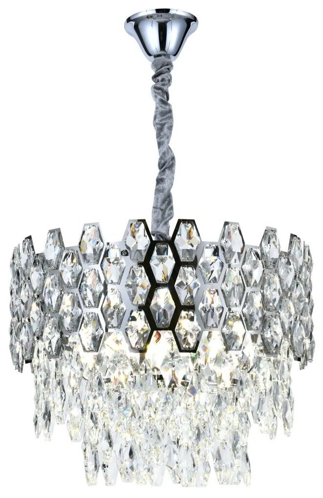 💎 Candelabru Elegant 75003/400 – Cristal Strălucitor și Accente Argintii
