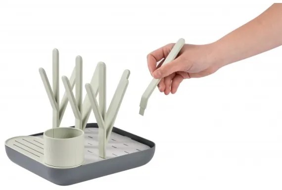 Suport pentru uscarea biberoanelor Beaba verde/gri