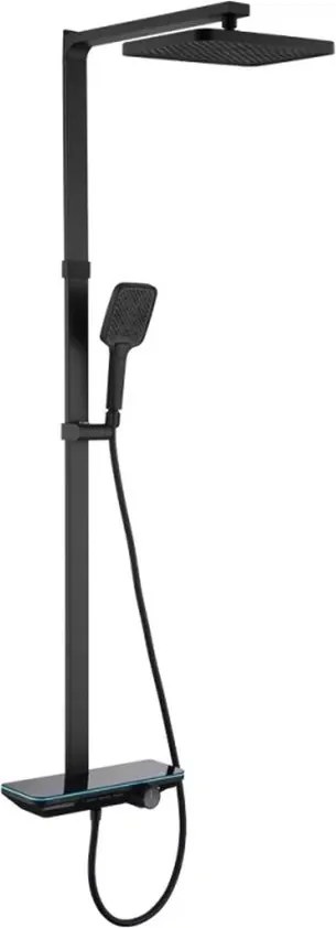 Coloana de dus cu baterie termostatata Inter Ceramic Lucio finisaj negru mat