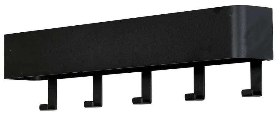 Cuier de perete negru cu raft din metal 52 cm Dax Play – Spinder Design