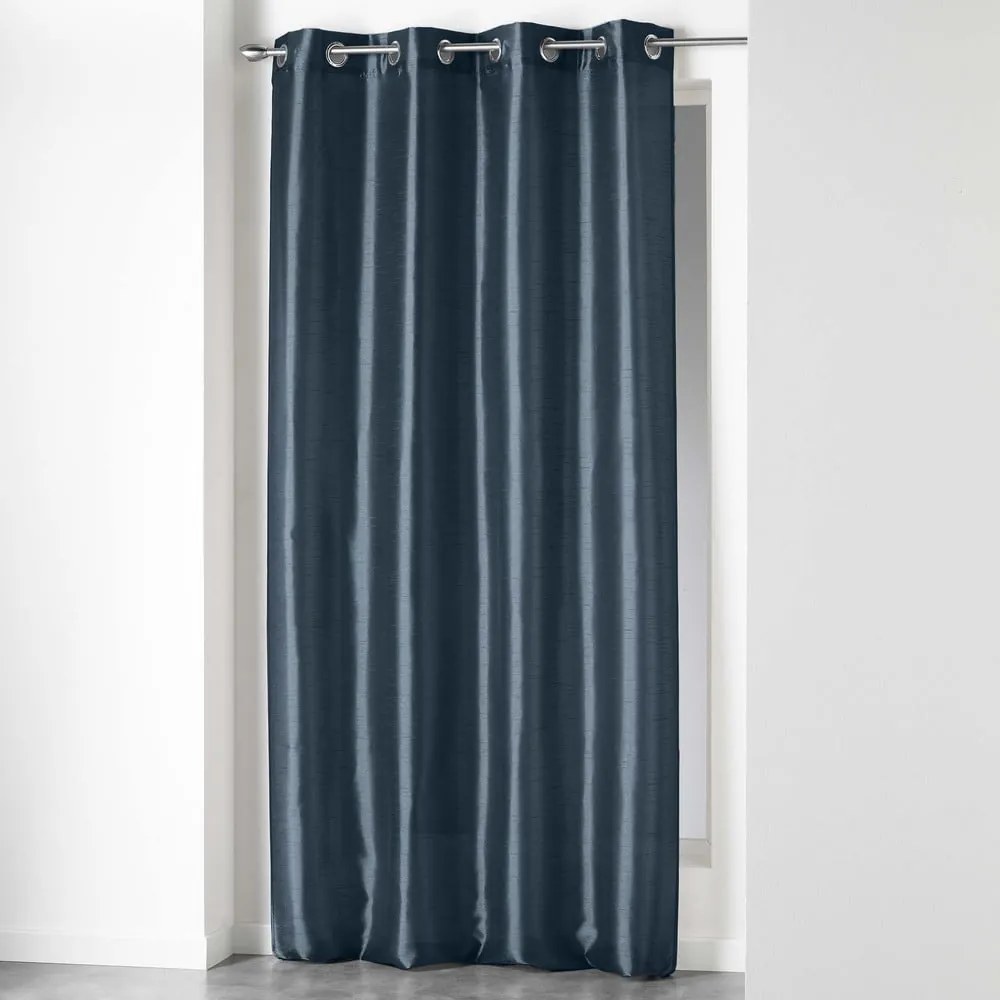 Draperie albastru-închis din microsatin 140x240 cm Shana – douceur d'intérieur