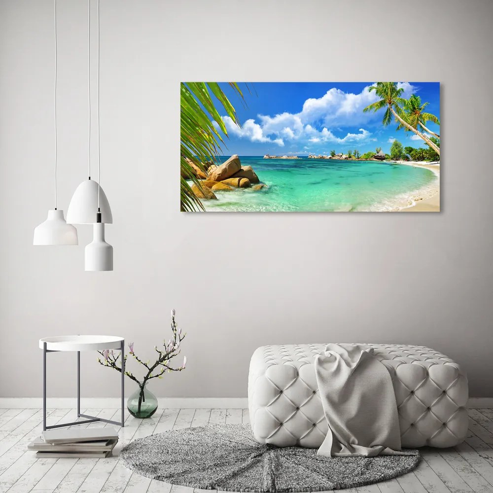 Tablou acrilic Plaja seychelles
