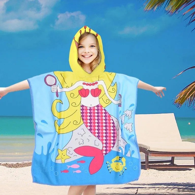 Prosop poncho copii Culoare Albastru, SEA PRINCESS