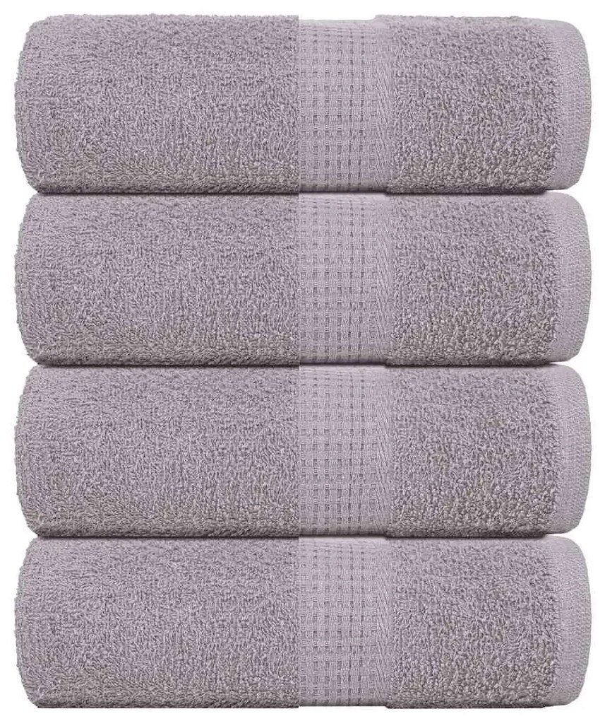 vidaXL Prosoape pentru oaspeți 4 buc Gri 30x50 cm 360 g/m² 100% bumbac