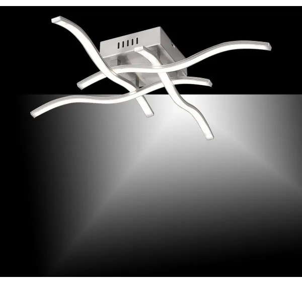 Lustră LED aplicată WAWE 4xLED/4,6W/230V crom mat Leuchten Direkt 15131-55