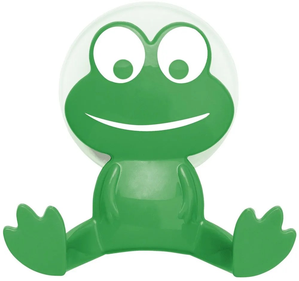 Cârlig universal FROG cu ventuză, suport, WENKO, verde