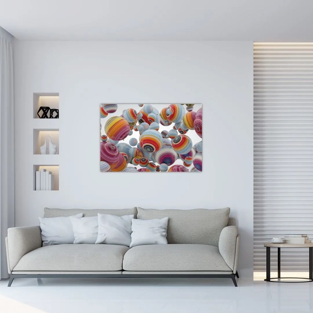 Tablou cu bile pictate (90x60 cm)
