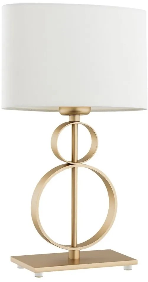 Veioza, lampa de masa design modern Perseo crem, auriu