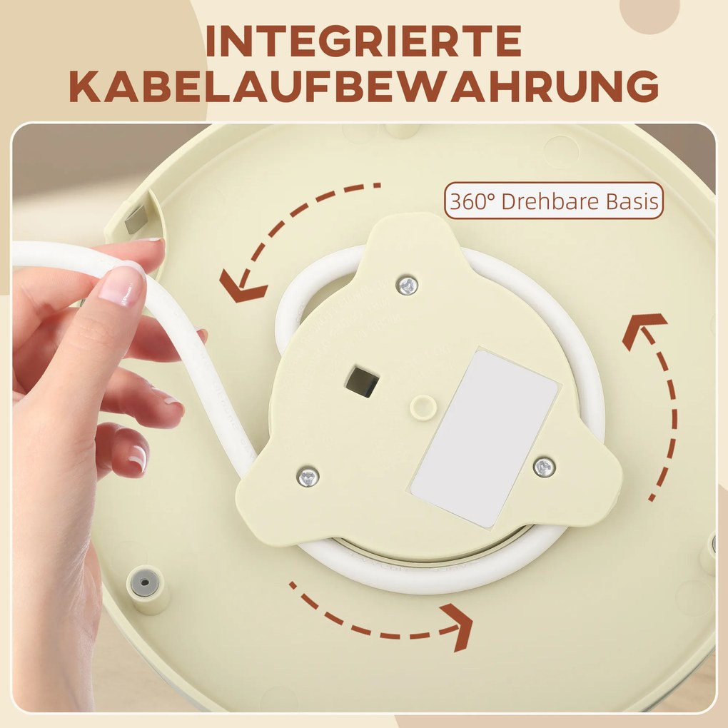 HOMCOM Fierbător, 2200 W, fereastră transparentă, filtru, fierbător rapid, bej | Aosom Romania