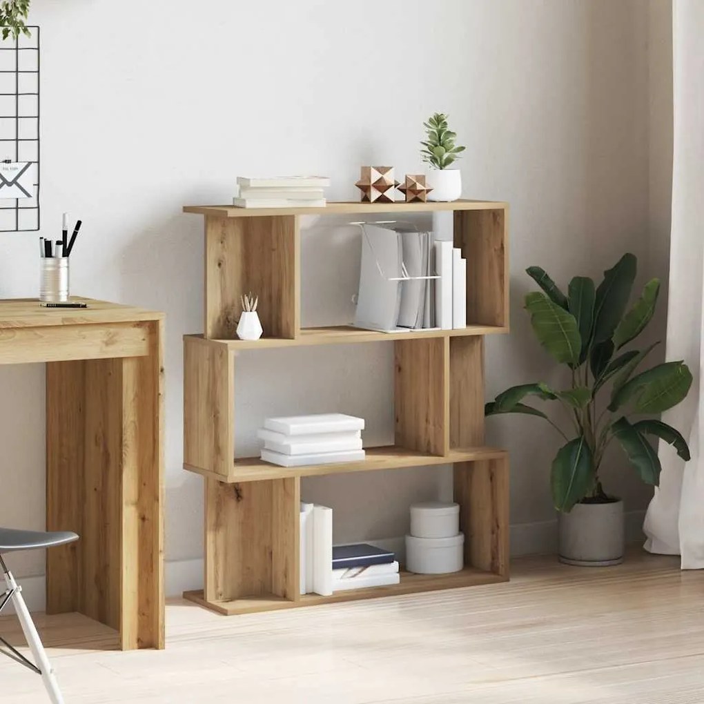 vidaXL Bibliotecă, stejar artizanal, 80x24x96 cm, lemn prelucrat