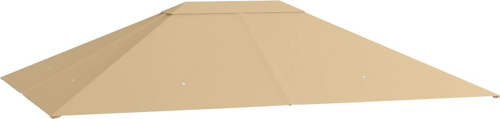 Outsunny Acoperiș de Schimb Foișor, Rezistent la Intemperii, 397 x 297 cm, Bej | Aosom Romania