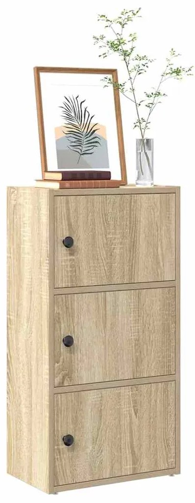 vidaXL Bibliotecă, stejar sonoma, 40x24x77 cm, lemn prelucrat