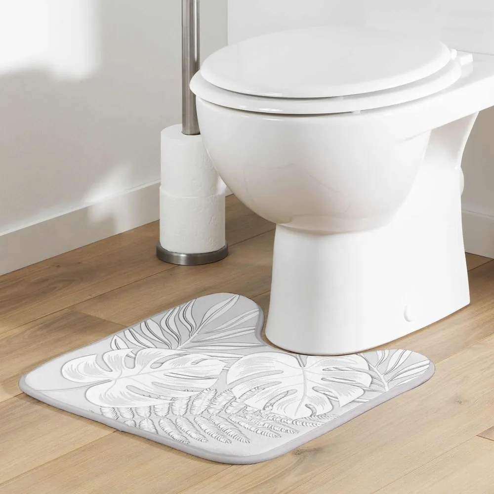 Covoraș de baie gri deschis pentru WC 45x45 cm Amber – douceur d'intérieur