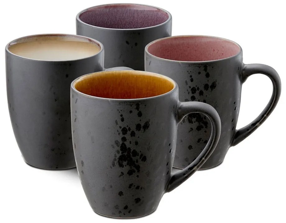 Căni negre 4 buc. din ceramică 300 ml Gastro Black/Mix – Bitz