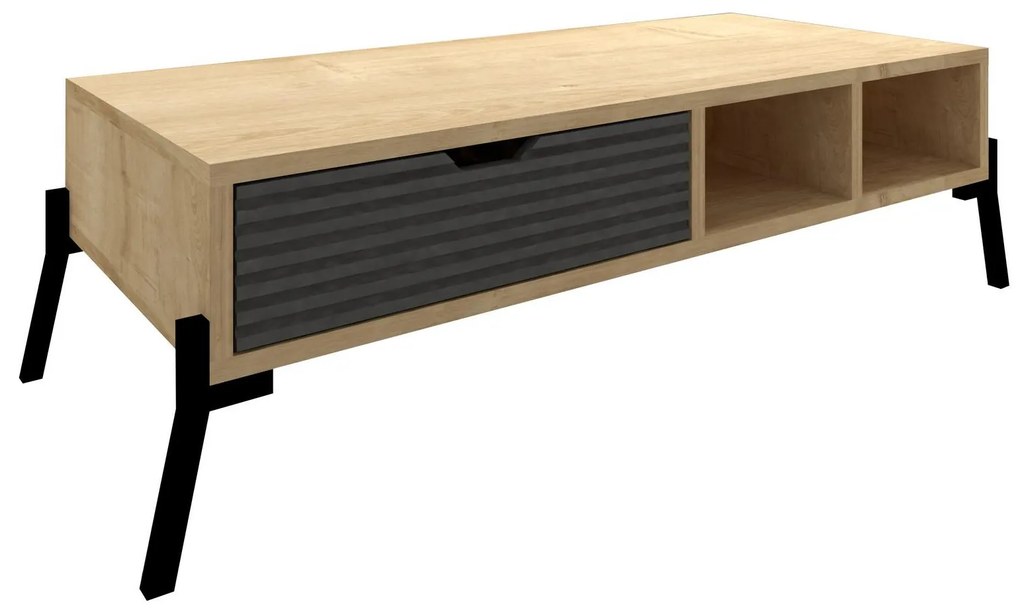 Set mobilier living Ponusetta (Stejar zafir + antracit). 1107146