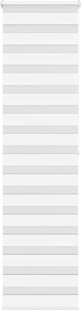 vidaXL Jaluzea tip zebra alb lățime țesătură 50,9 cm poliester