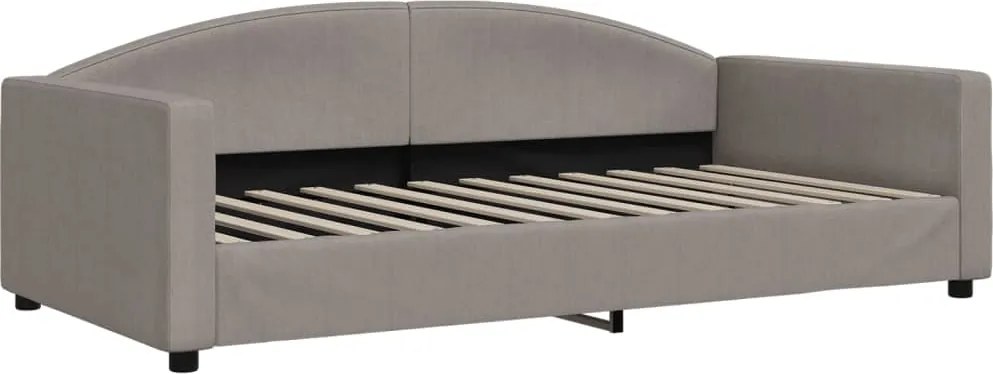 vidaXL Cadru de pat, gri taupe, 100 x 200 cm, material textil