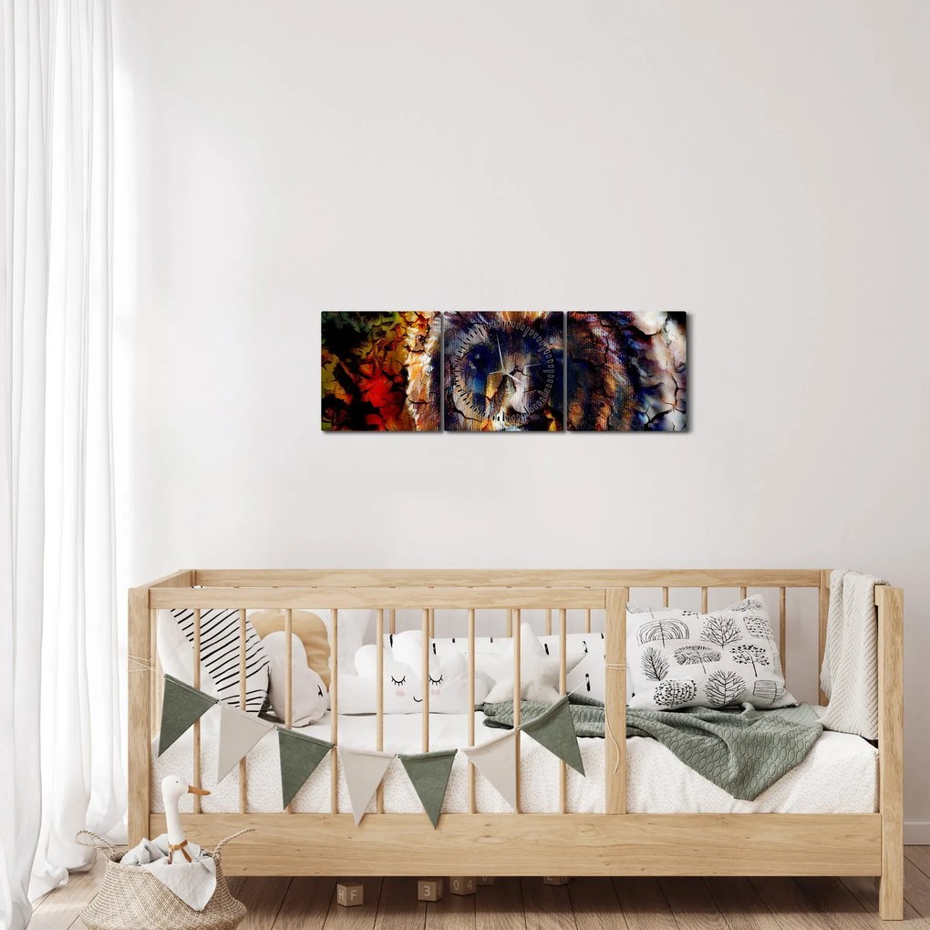 Tablou - Urs,pictură (cu ceas) (90x30 cm)