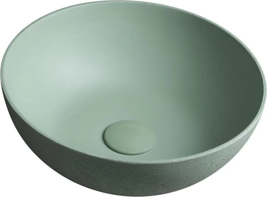 Sapho - Lavoar pe blat FORMIGO Ø 39 cm, beton/verde
