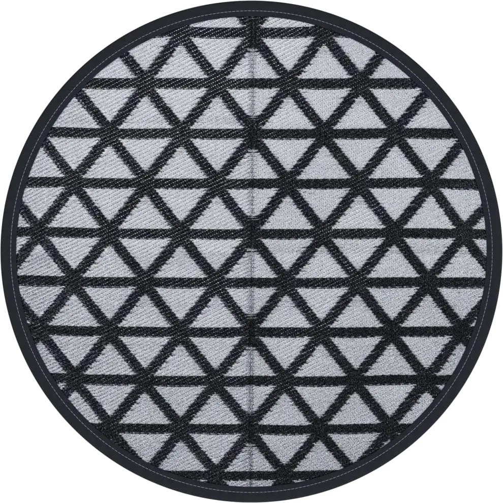 vidaXL Covor de exterior, ARAKIL negru, Ø120 cm, PP