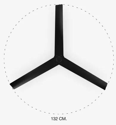Ventilator de tavan MILOS negru FARO 34100 + remote control