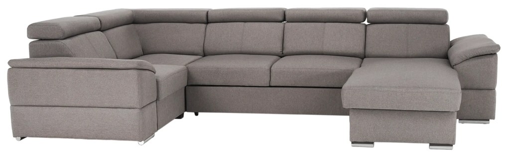 Colţar, gri maroniu Taupe, model dreapta, SEGORIA ROH U