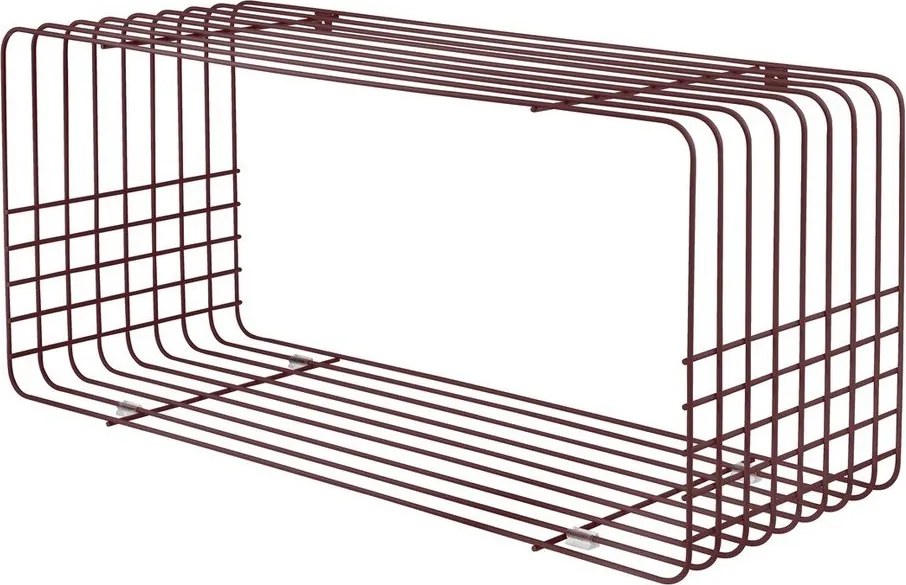 Raft burgundy etajat din metal 70 cm Wire – Mette Ditmer Denmark