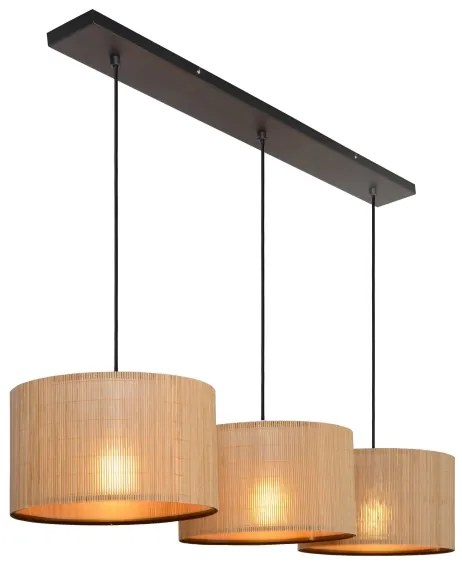 Lustră pe cablu Lucide 03429/03/30 MAGIUS 3xE27/40W/230V bambus