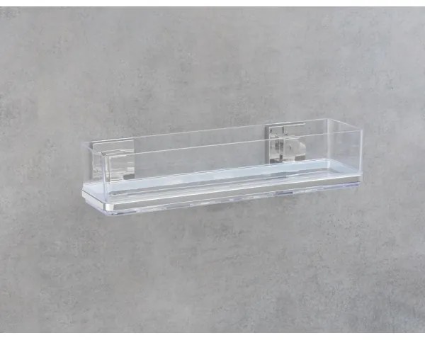 WENKO 22685100-Poliță VACUUM-LOC QUADRO ED 38,5x14,5 cm argintiu/lucios. crom