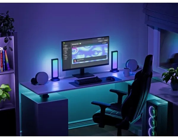 Stație LED RGBIC dimabilă de încărcare de masă Nanoleaf N7602K00-1LB 2700-6500K 5V negru