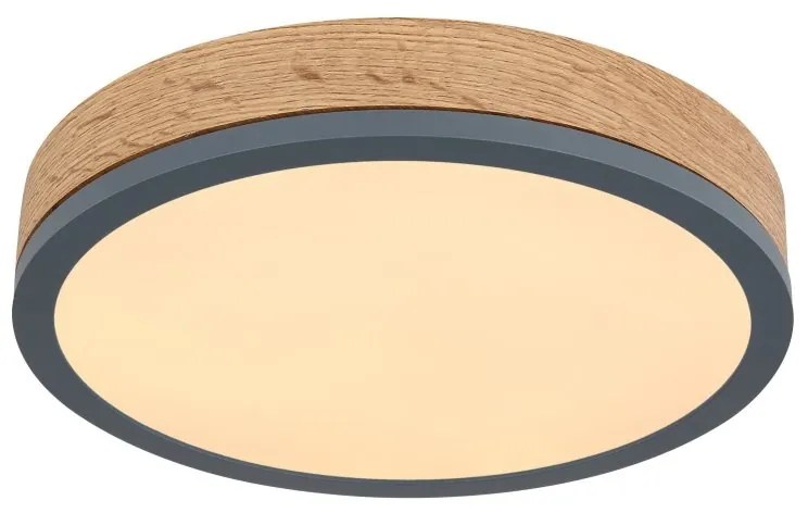 Plafoniera LED cu aspect lemn design slim DORO 30cm, 12W
