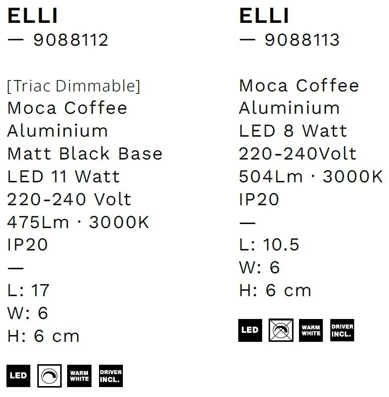 Aplica LED de perete design minimalist ELLI