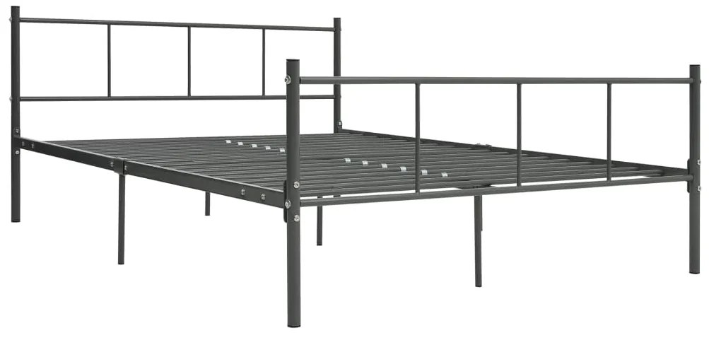 284647 vidaXL Cadru de pat, gri, 160 x 200 cm, metal