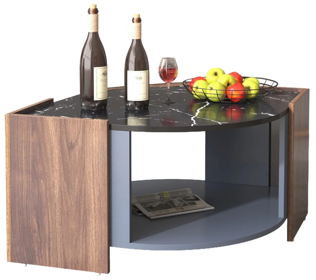 Măsuță de cafea cu design elegant, Negru | Aosom Romania