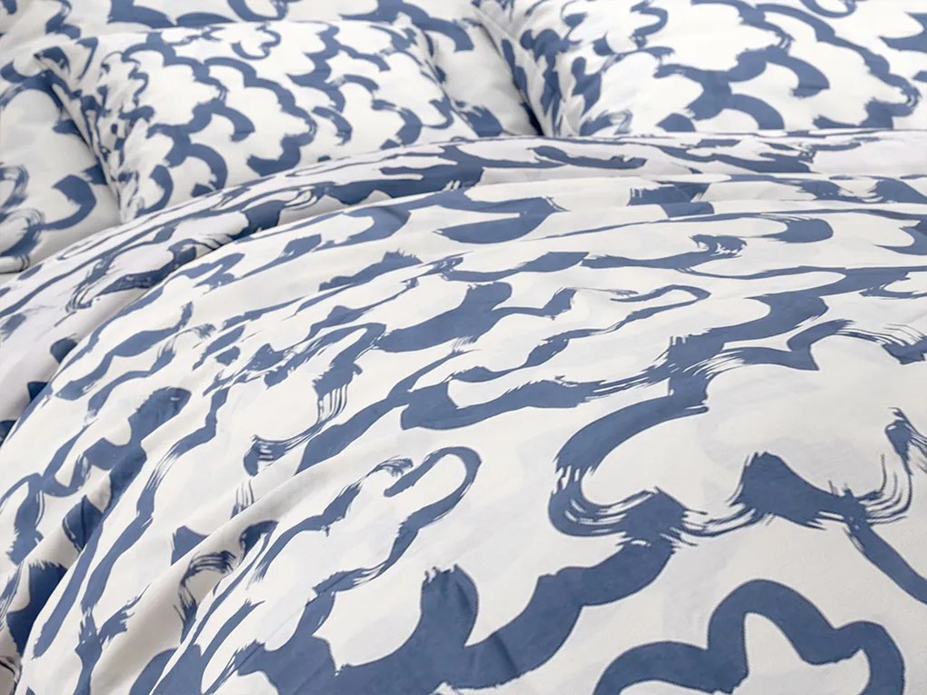 Lenjerie de pat MAGIC SKY alb-albastru din bumbac Dimensiune lenjerie de pat: 70 x 90 cm | 140 x 200 cm