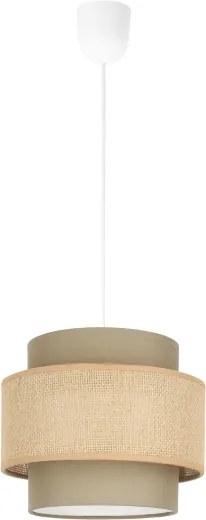 Brilagi RESNA - lustră suspendată pe cablu, 1xE27/60W/230V, Ø 20 cm, maro/bej