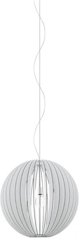 Lustra tip pendul Cossano III alb, otel, 1 bec, diametru 70 cm, 220 V