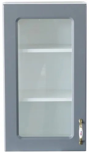 Corp superior 40 vitrina cu 1 usa Zebra MDF gri
