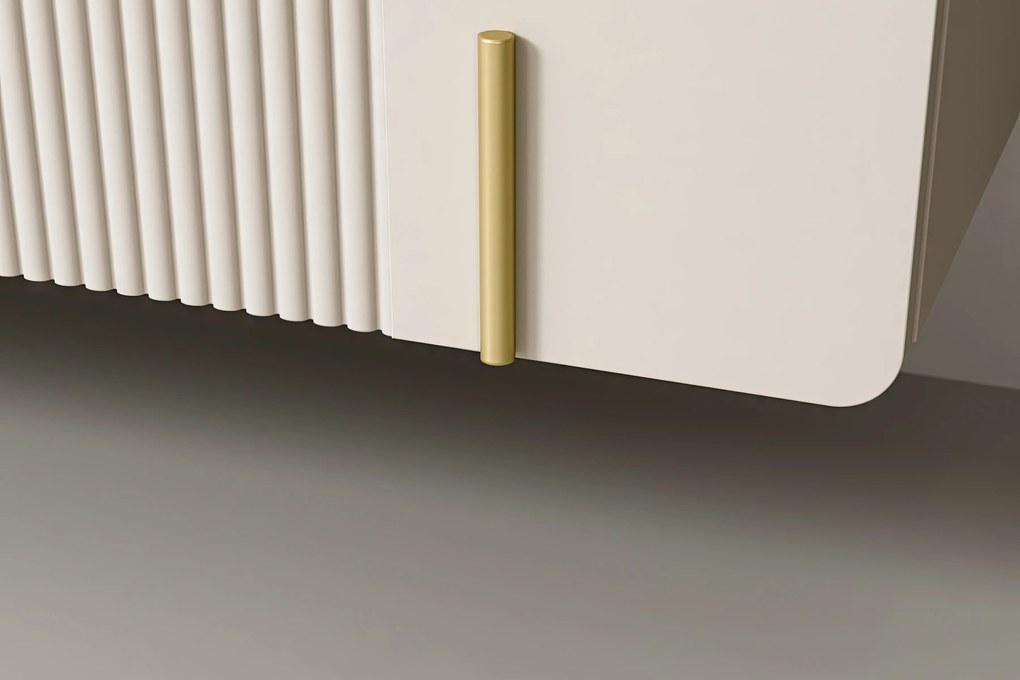 Comodă suspendată Malmi 150 cm - cashmir / crema bianca / auriu