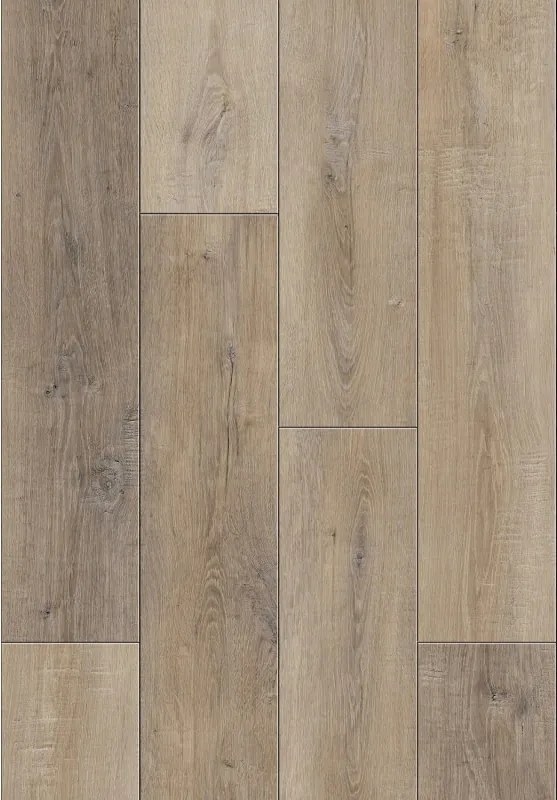 Mexen Casa Grande panouri vinilice 1227 x 187 mm LVT Dryback 2,5 mm, suport PVC, 4 V-Fuge, Stejar - F1314-1227-187-255-4V1-01