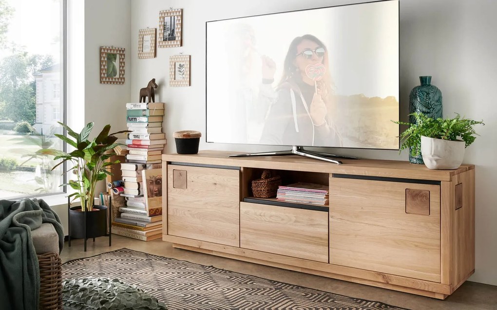 Comodă TV lemn masiv Urban Loft, 170 × 40 × 56 cm