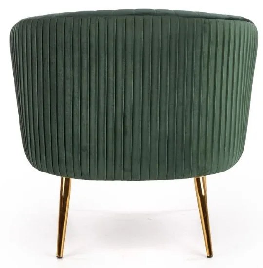 Fotoliu Crown, verde inchis / auriu