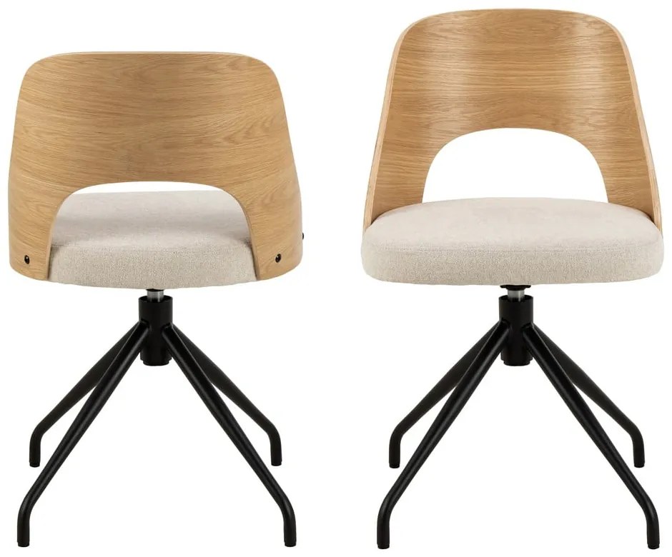 Scaun de dining bej/în culoare naturală Lucy – Actona