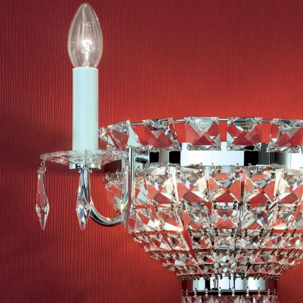 Aplica de perete cristal Swarovski AMBASSADOR crom