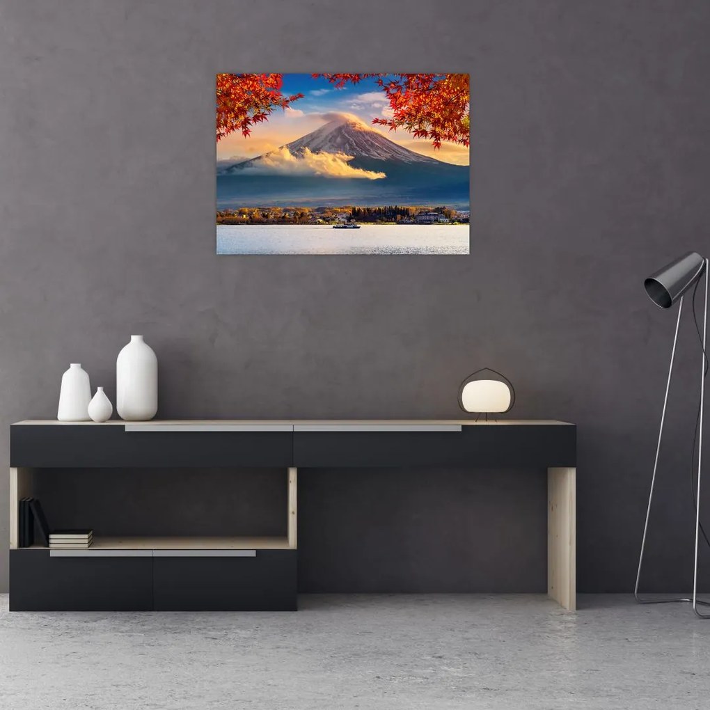 Tablou pe sticlă - Japonia, Muntele Fudji (70x50 cm)