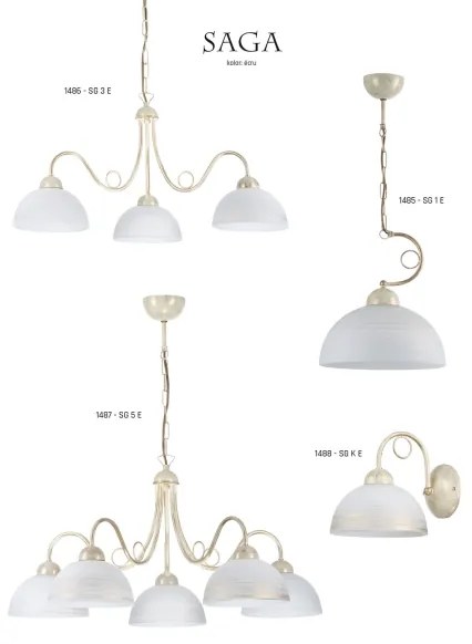 Jupiter 1486 - Lustra cu lant SAGA 3xE27/60W/230V