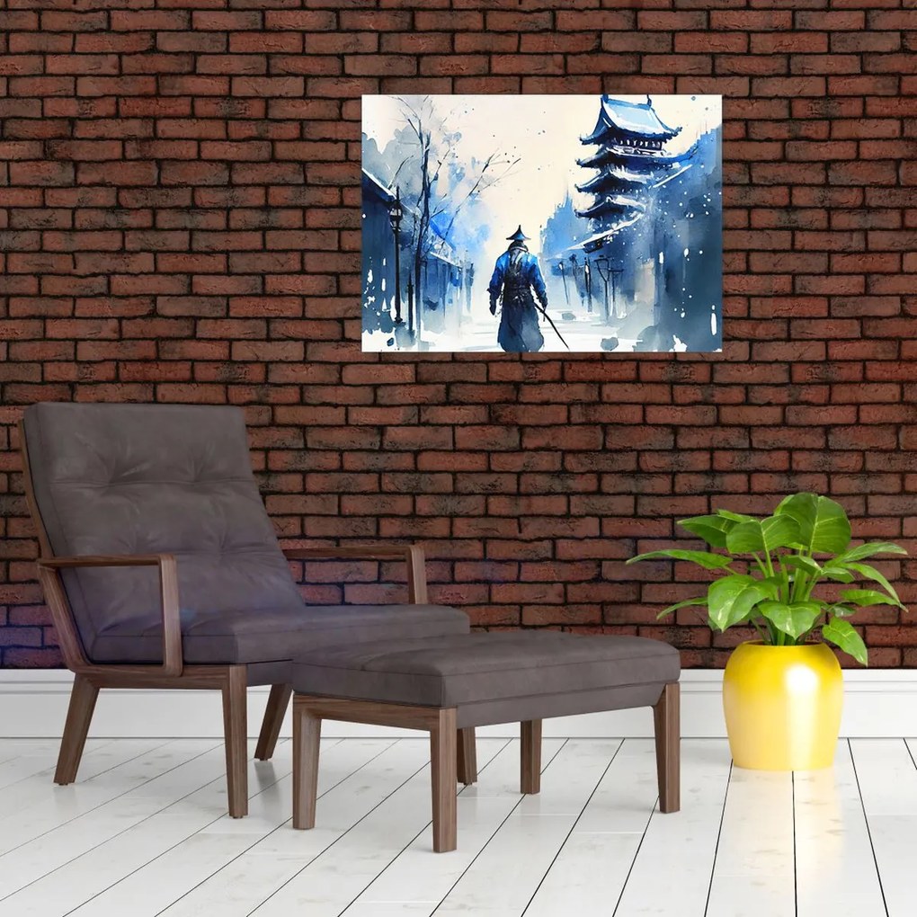 Tablou - Samurai, aquarel (70x50 cm)